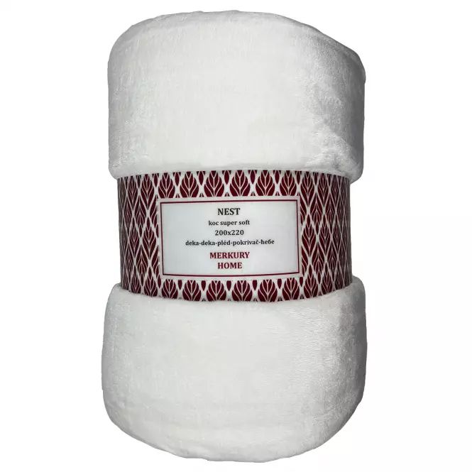 Pléd Nest Super Soft fehér 200x220 Merkury Home