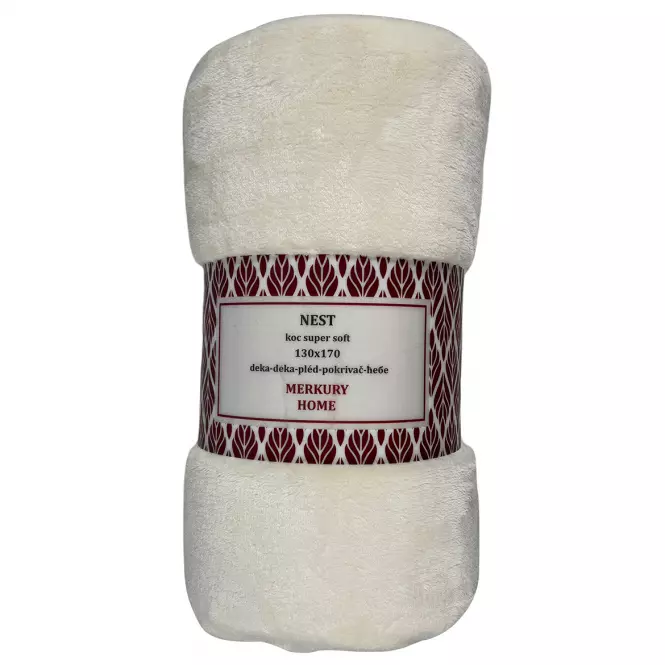 Pléd Nest Super Soft ekrü 130x170 Merkury Home
