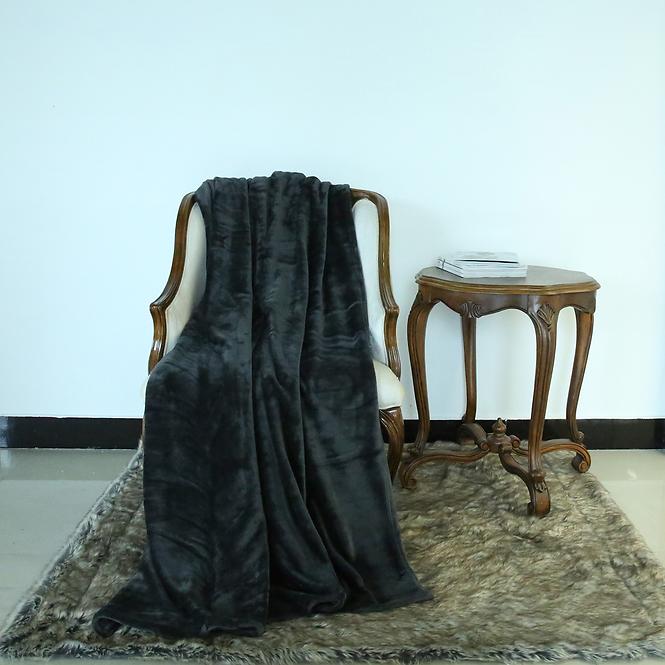 Pléd Nest Super Soft antracit 170x220 Merkury Home