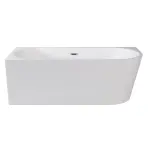 Fali sarok szabadon álló fürdőkád Zoya 150/75 L+klik-klak fekete túlcsordulással