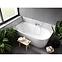 Fali sarok szabadon álló fürdőkád Zoya 150/75 L+klik-klak fekete túlcsordulással,6