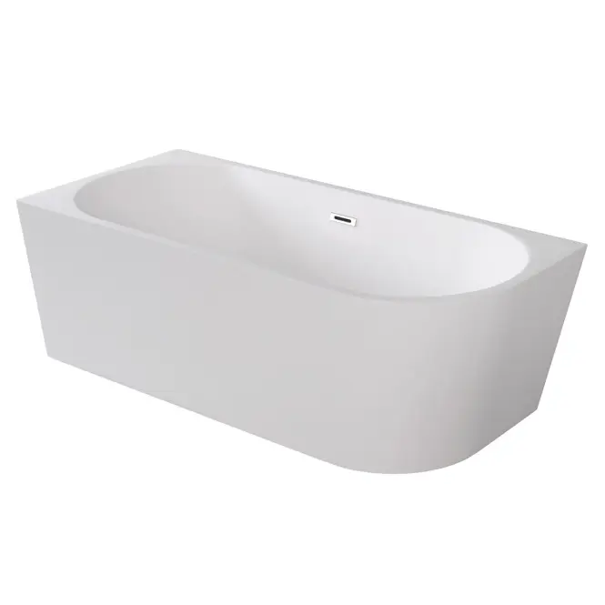 Fali sarok szabadon álló fürdőkád Zoya 170/80 L+klik-klak fekete túlcsordulással,3