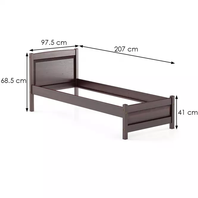 Ágy Fenyő LK125–90x200 dió,2