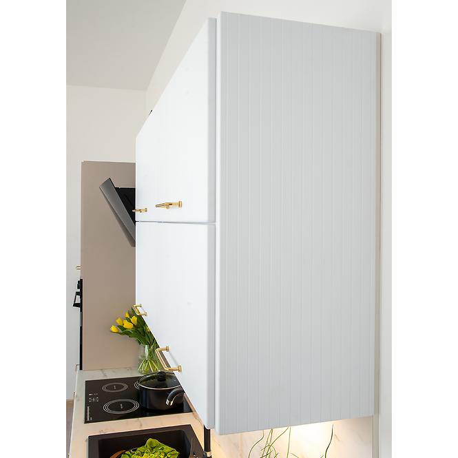 Konyhaszekrény Kate w60/68 slim pl csuklyás ezüst
