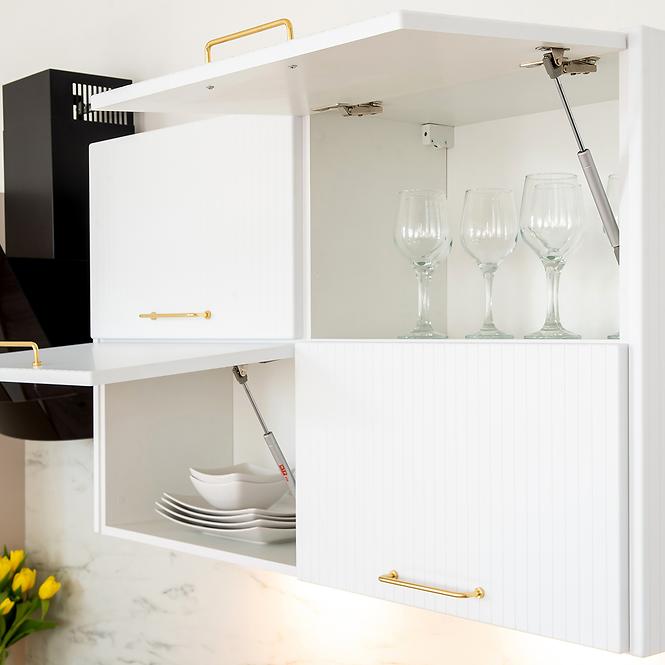 Konyhaszekrény Kate w60/68 slim pl csuklyás ezüst