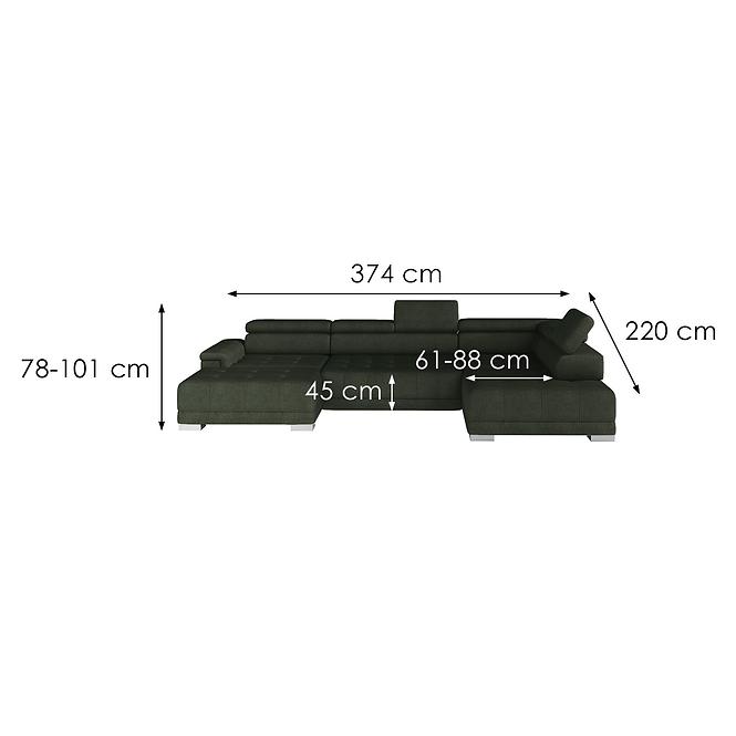 Sarokgarnitúra szett Campo XL Prawy Crown 12