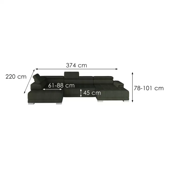Sarokgarnitúra szett Campo XL Lewy Crown 12