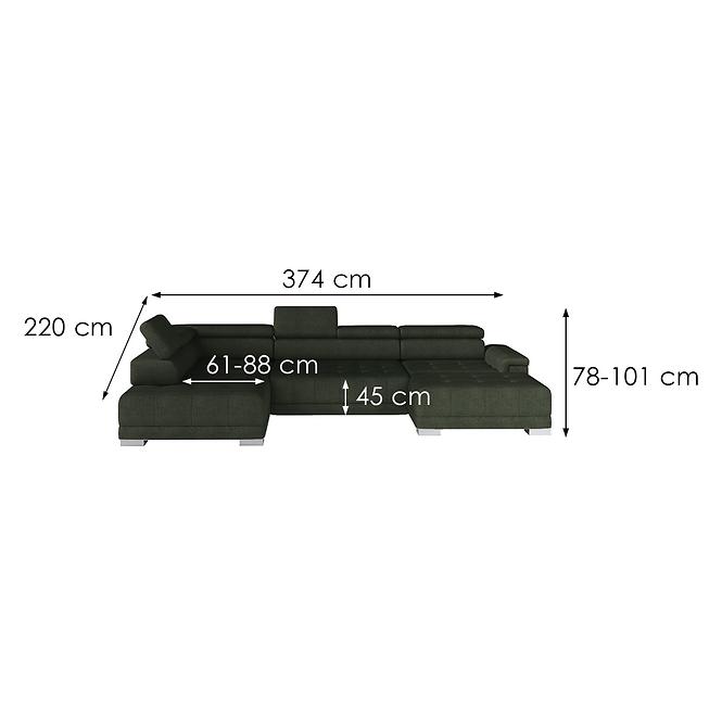 Sarokgarnitúra szett Campo XL Lewy Crown 12