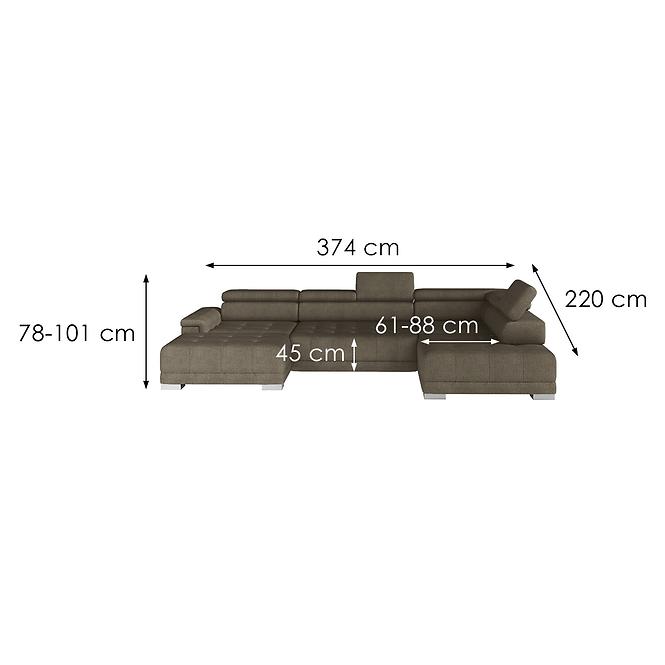 Sarokgarnitúra szett Campo XL Prawy Crown 4