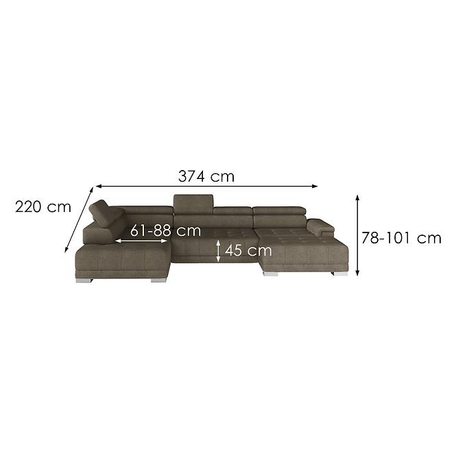 Sarokgarnitúra szett Campo XL Lewy Crown 4