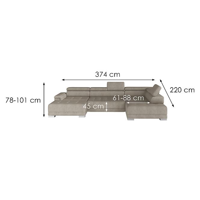 Sarokgarnitúra szett Campo XL Prawy Crown 2