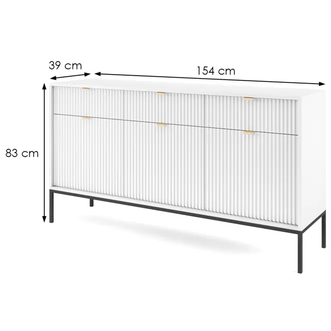 Komód KSZ154 nova fehér,2