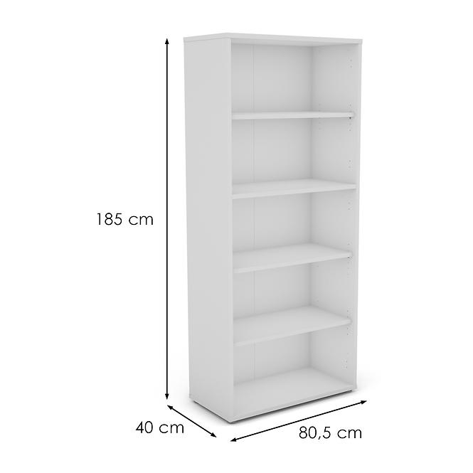 Regál Torino 4 polc 80.5X40X185 fehér