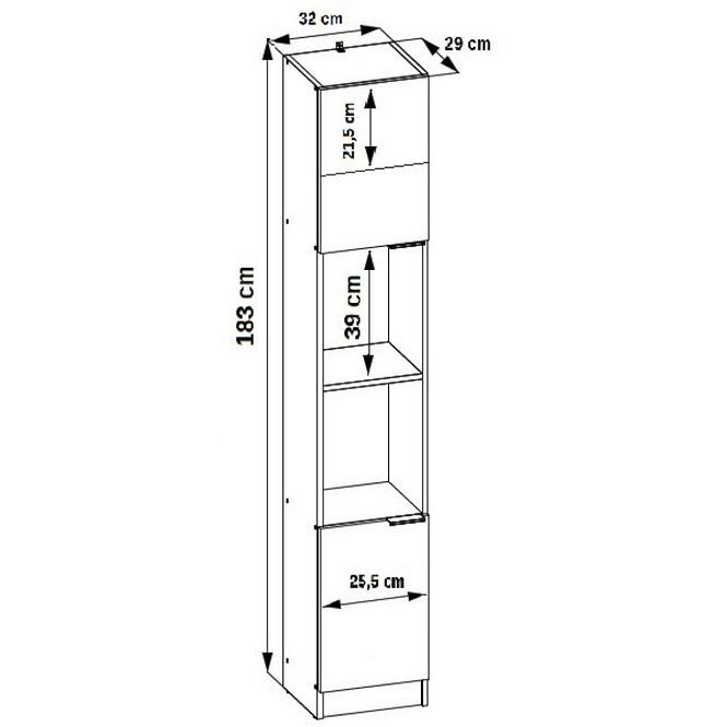 Regál R-1 sötét hamu