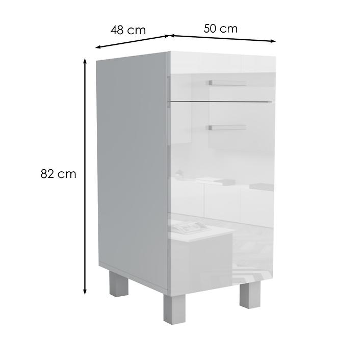 Konyhaszekrény Lucjan D1F1S 50 LUX fehér