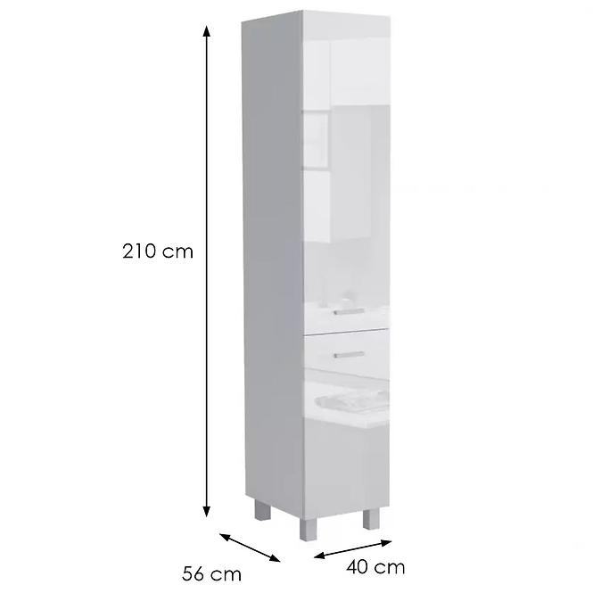 Konyhaszekrény Lucjan 40DK 2F 2100 LUX fehér