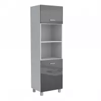 Konyhaszekrény Lucjan 60KPM 2F 2100 LUX fekete