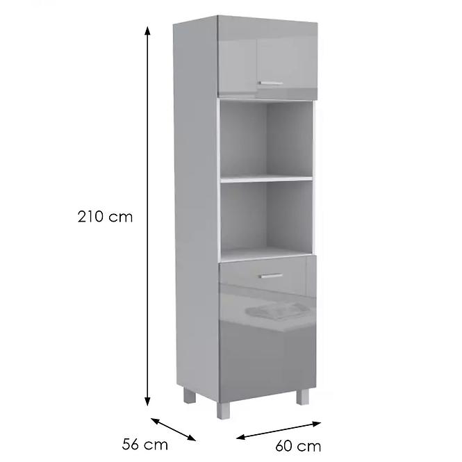 Konyhaszekrény Lucjan 60KPM 2F 2100 LUX szürke