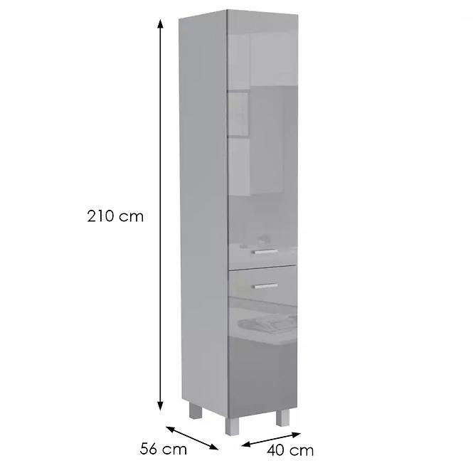 Konyhaszekrény Lucjan 40DK 2F 2100 LUX szürke
