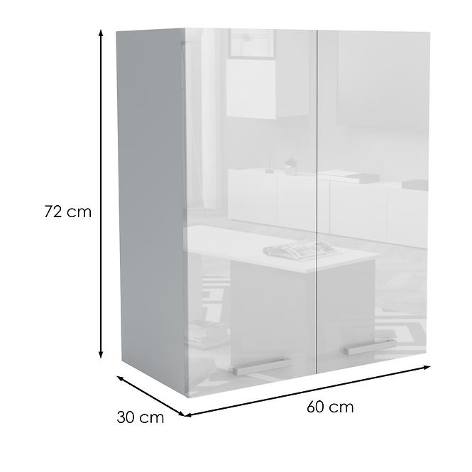 Konyhaszekrény 60G 2F V72 LUX fehér