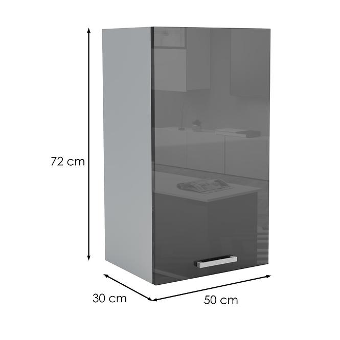 Konyhaszekrény G1F 50 V-72 LUX fekete