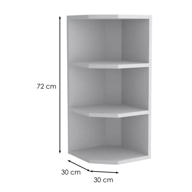 Konyhaszekrény GZO 30 V-72 LUX fekete,2