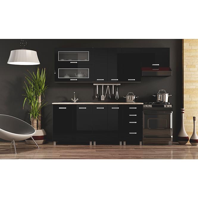 Konyhaszekrény 80G 20W LUX fekete