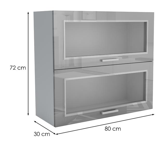 Konyhaszekrény 80G 20W LUX szürke