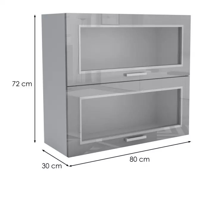 Konyhaszekrény 80G 20W LUX szürke,2