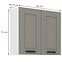 Konyhaszekrény Luna claygrey/fehér 80G-72 2F,2