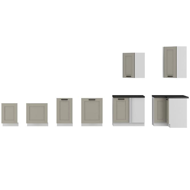 Konyhaszekrény Luna claygrey/fehér 60G-72 1F