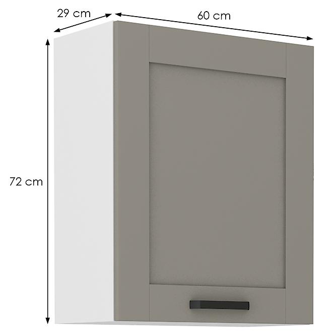 Konyhaszekrény Luna claygrey/fehér 60G-72 1F