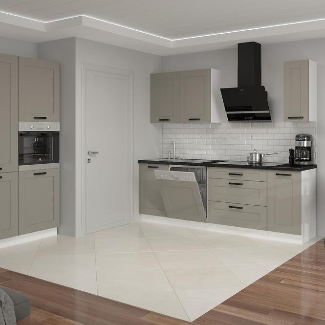 Konyhaszekrény Luna claygrey/fehér 60G-72 1F