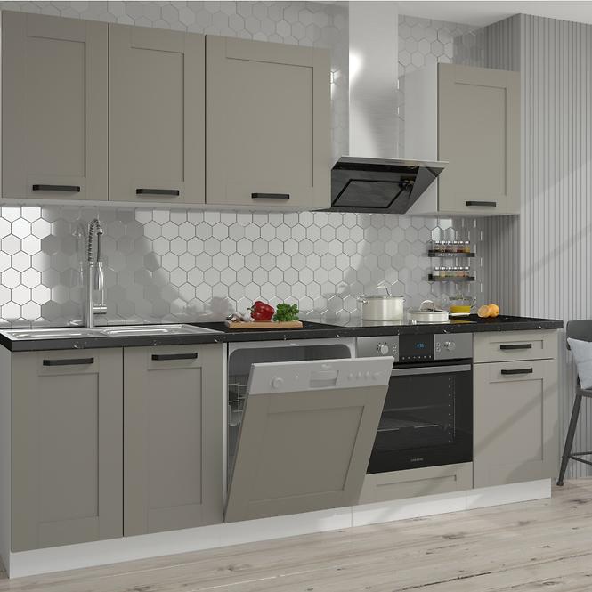 Konyhaszekrény Luna claygrey/fehér 60G-72 1F