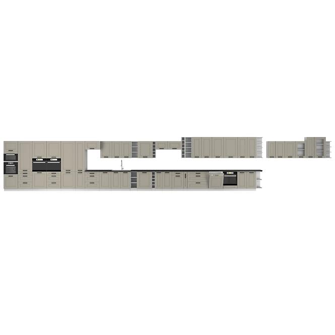 Konyhaszekrény Luna claygrey/fehér 60G-72 1F