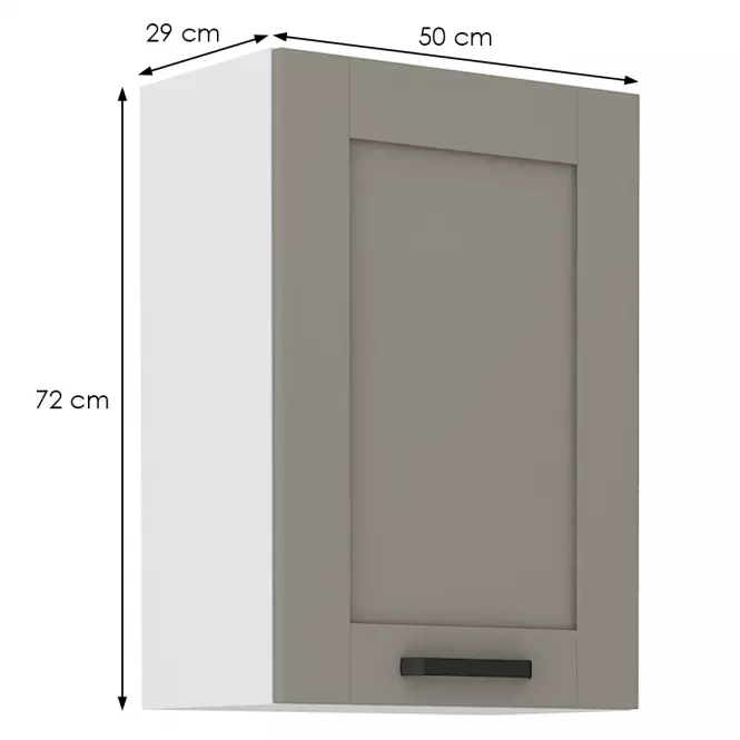 Konyhaszekrény Luna claygrey/fehér 50G-72 1F