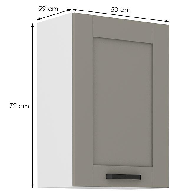 Konyhaszekrény Luna claygrey/fehér 50G-72 1F