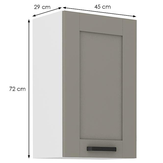 Konyhaszekrény Luna claygrey/fehér 45G-72 1F