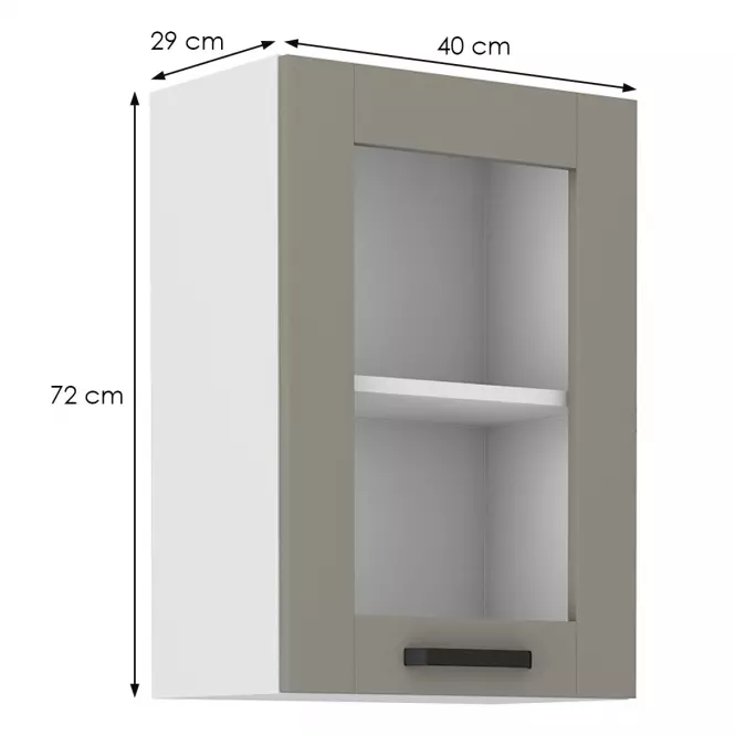 Konyhaszekrény Luna claygrey/fehér 40GS-72 1F