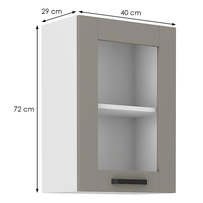 Konyhaszekrény Luna claygrey/fehér 40GS-72 1F