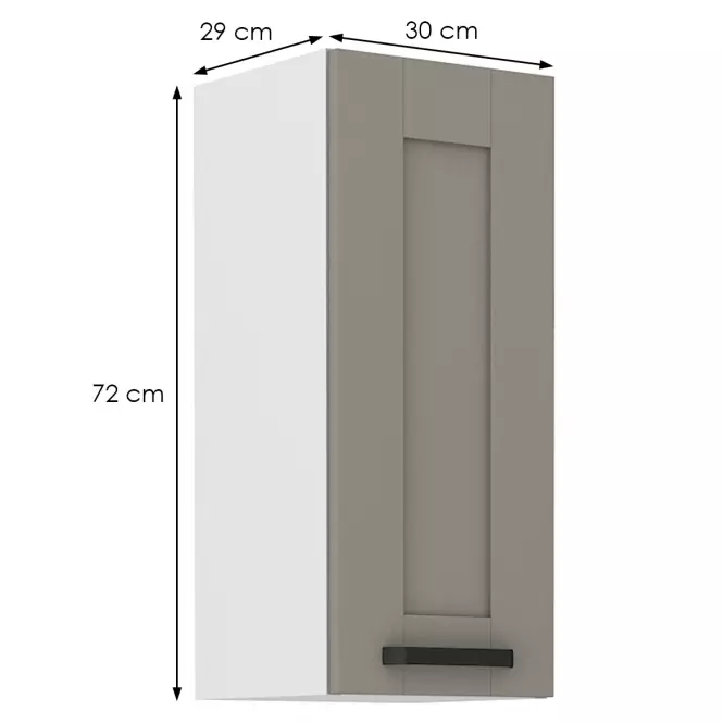 Konyhaszekrény Luna claygrey/fehér 30G-72 1F