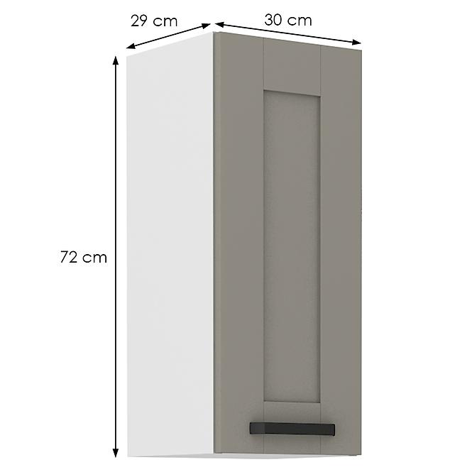 Konyhaszekrény Luna claygrey/fehér 30G-72 1F