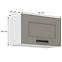 Konyhaszekrény Luna claygrey/fehér 60GU-36 1F,2