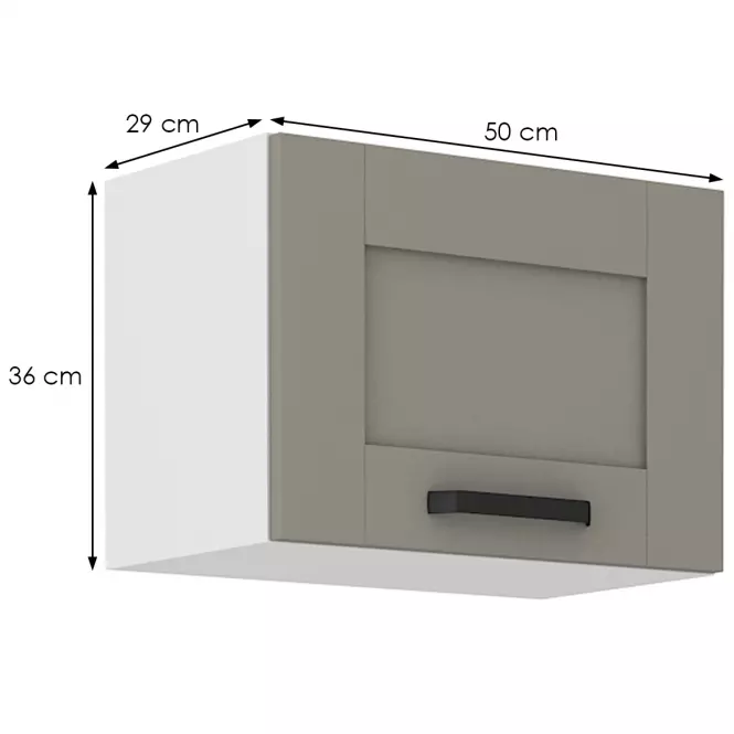 Konyhaszekrény Luna claygrey/fehér 50GU-36 1F