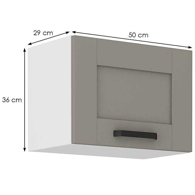 Konyhaszekrény Luna claygrey/fehér 50GU-36 1F