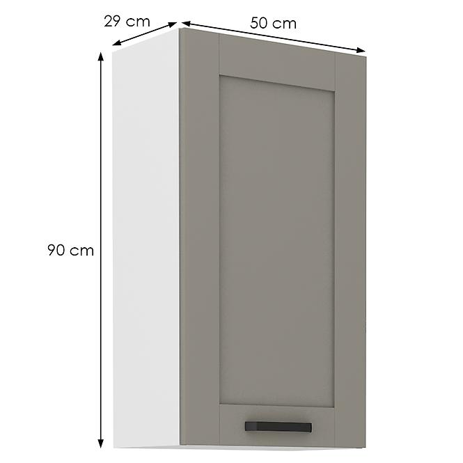 Konyhaszekrény Luna claygrey/fehér 50G-90 1F