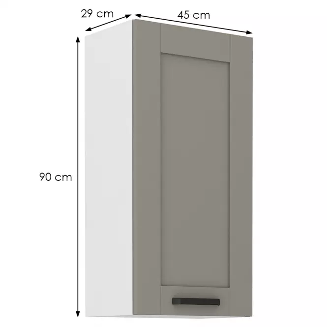 Konyhaszekrény Luna claygrey/fehér 45G-90 1F