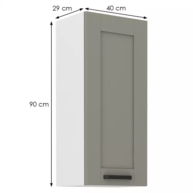 Konyhaszekrény Luna claygrey/fehér 40G-90 1F