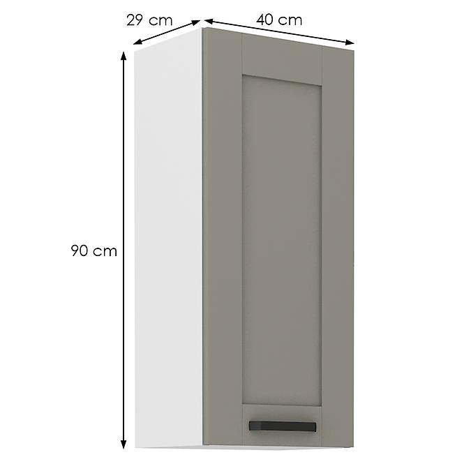 Konyhaszekrény Luna claygrey/fehér 40G-90 1F