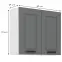 Konyhaszekrény Luna dustgrey/fehér 80G-72 2F,2